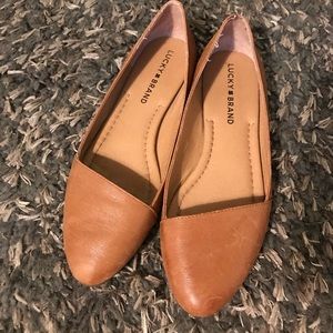 Lucky brand cognac flats size 6
